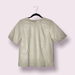 Prologue Faux Leather Top- Size Small